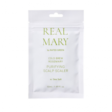 Rated Green Очищающая и отшелушивающая маска для кожи головы Cold Brew Rosemary Purifying Scalp Scaler Sea Salt, 50 ml