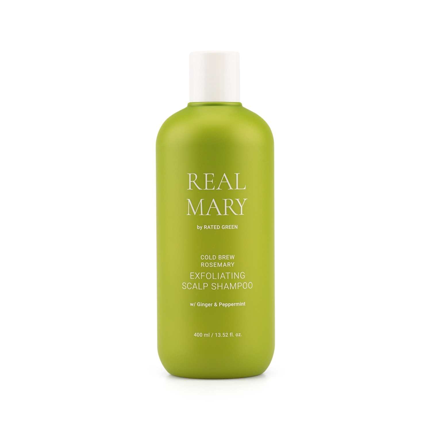 Rated Green Real Mary Cold Brewed Rosemary Exfoliating Scalp Shampoo — Глубоко очищающий и отшелушивающий шампунь с соком розмарина